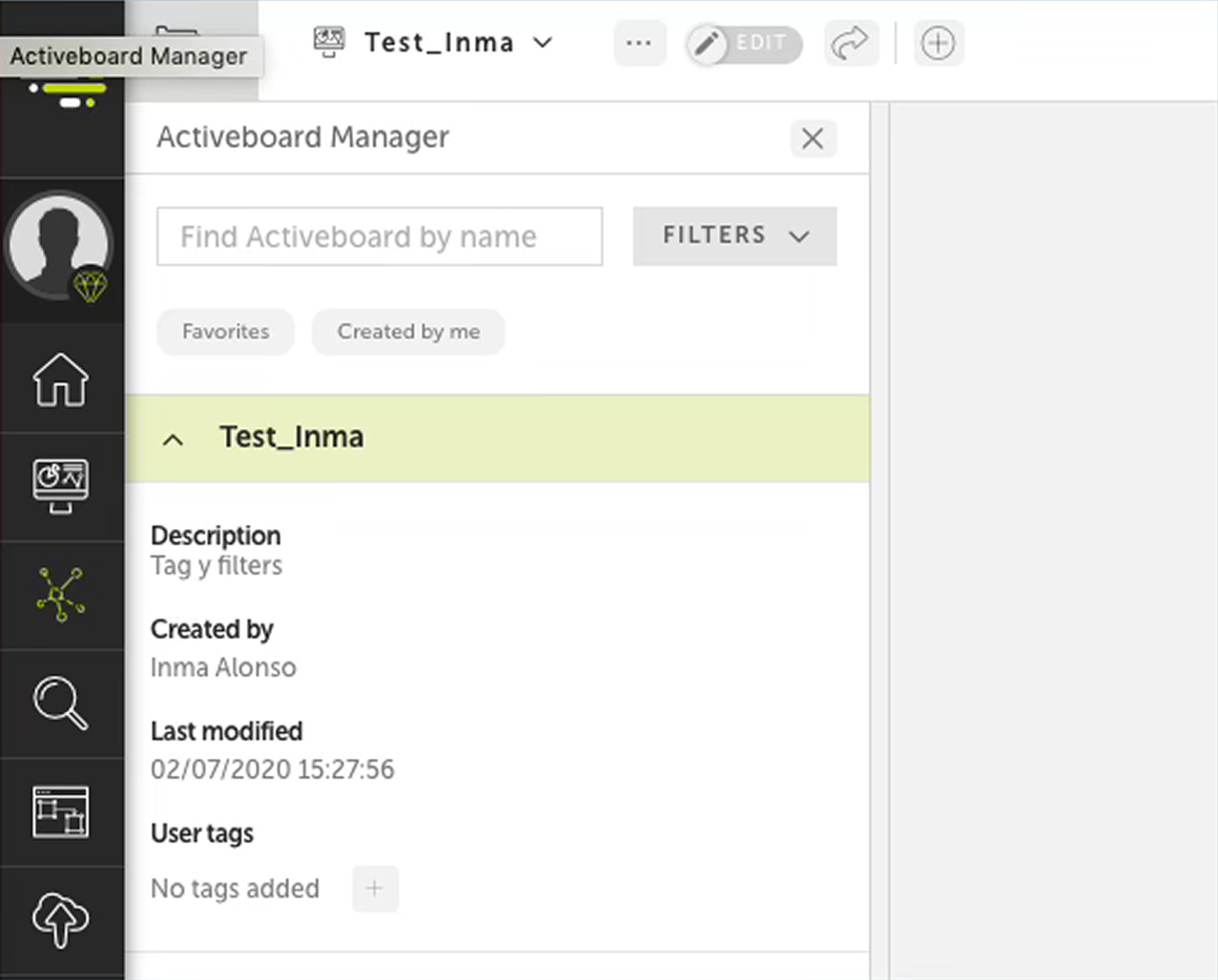 Example of old Dashboard