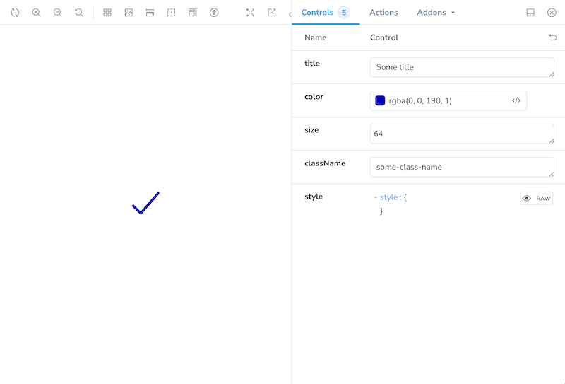 Storybook gallery for icons