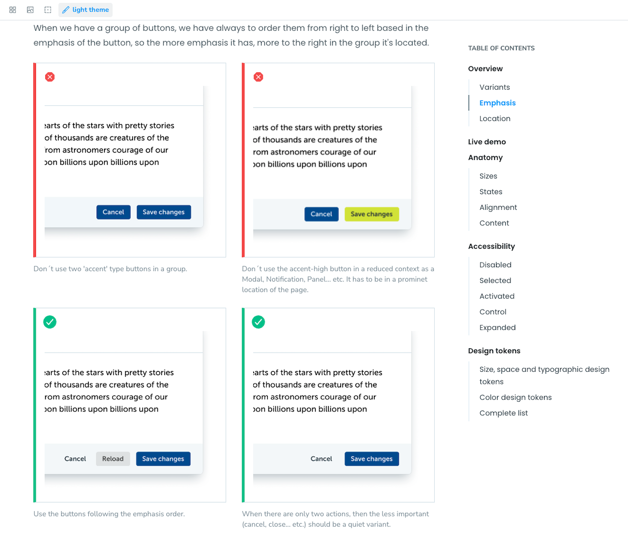 Example of Storybook documentation