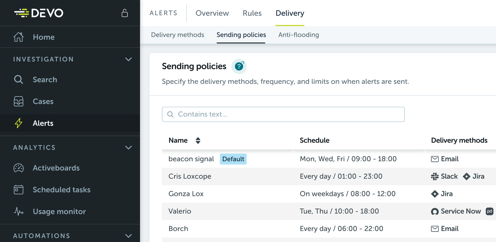 Component design tokens example